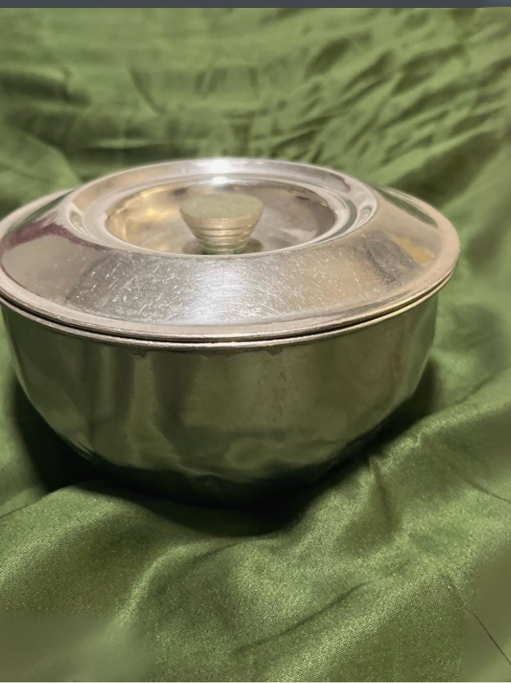 1950’s Stanley Small Stainless Steel Serving Bowl with Lid
